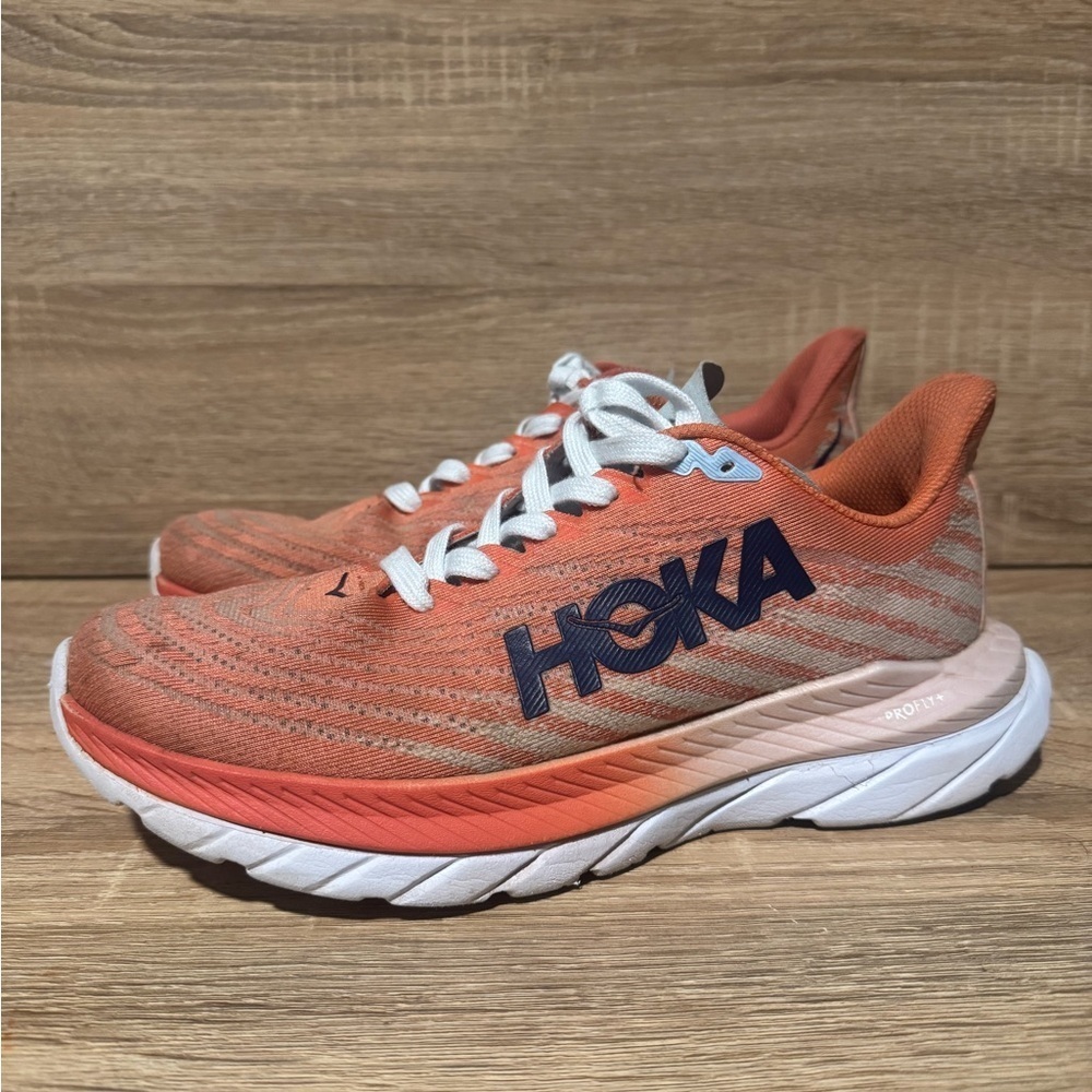 Hoka One One Mach 5 Women’s size 8 Running sneakers Orange Athletic gym Shoes 8B - Picture 11 of 11